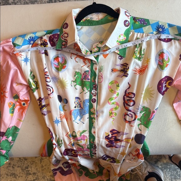 Colorful Patterned Women's Dress - Picture 6 of 7